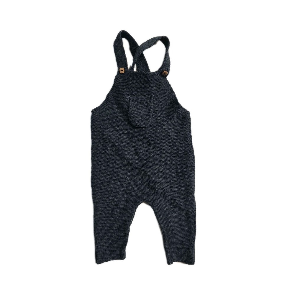 Zara Baby One Piece Romper 1-3 Months  Gray‎ Knit